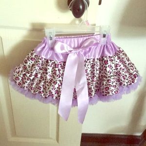 Leopard lavender tutu with bow